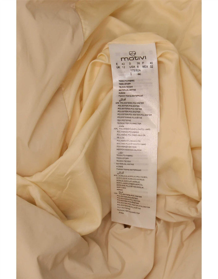 MOTIVI Abrigo acolchado con capucha para mujer UK 12 Poliéster beige medio