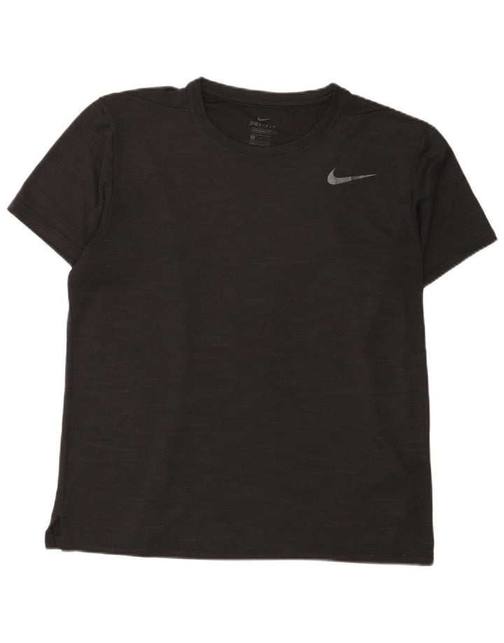 Nike Camiseta Dri Fit Standard Fit para hombre, talla grande, poliéster moteado negro
