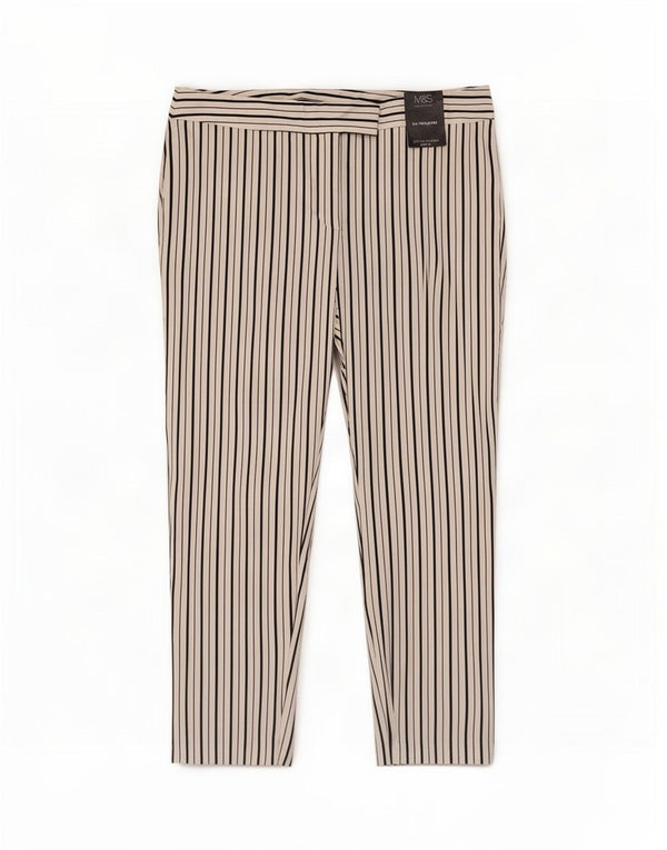 Marks & Spencer Pantalones Cortos para Mujer UK 40 Large W34 L25 Rayas Blancas