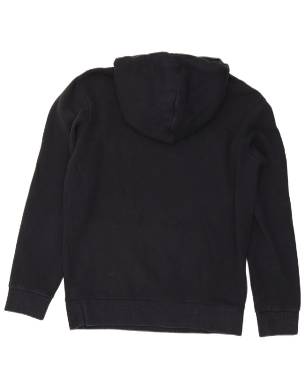 Superdry Jersey con capucha gráfica de algodón negro mediano para hombre