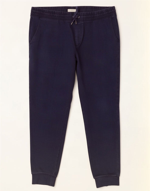 Marks & Spencer Pantalones de Chándal para Hombre Joggers 2XL Azul Marino Algodón