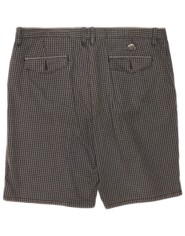 Pantalones cortos chinos Vans para hombre W36 Large Grey Gingham Cotton