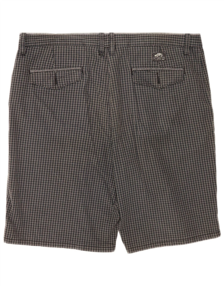 Pantalones cortos chinos Vans para hombre W36 Large Grey Gingham Cotton