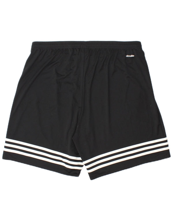 Adidas Pantalones cortos deportivos para hombre XL W38 L7 Negro Rayas Poliéster Deportes