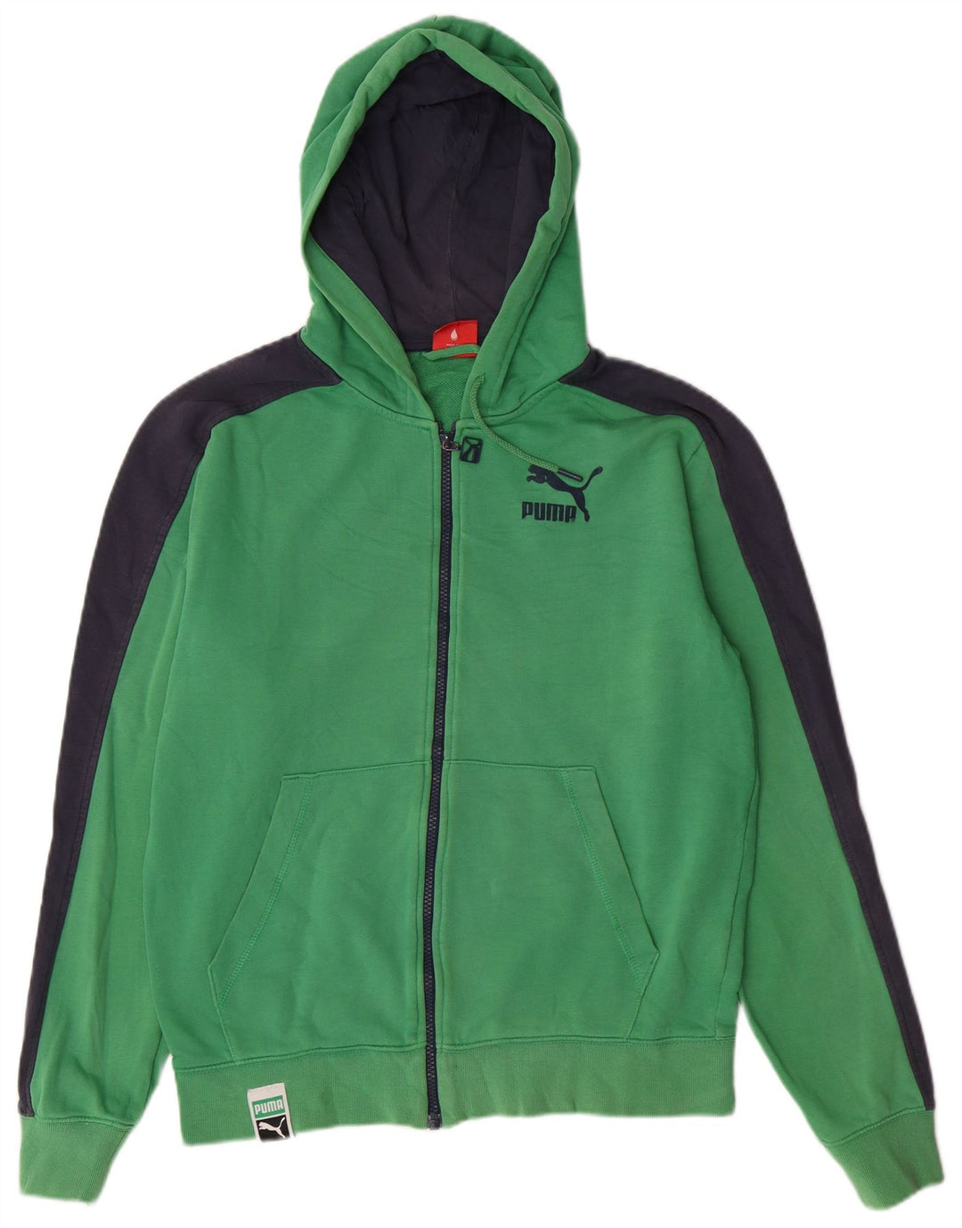 Puma Sudadera Con Capucha Y Cremallera Verde Medio Colorblock
