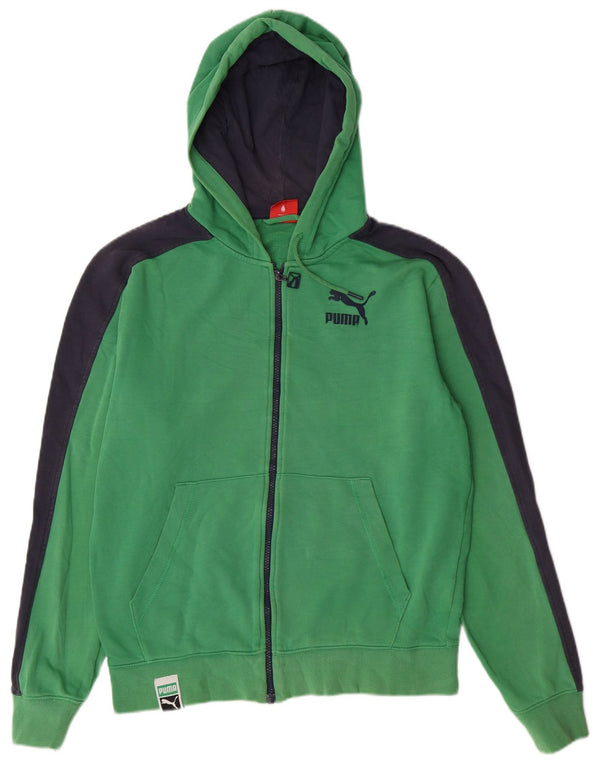 Puma Sudadera Con Capucha Y Cremallera Verde Medio Colorblock