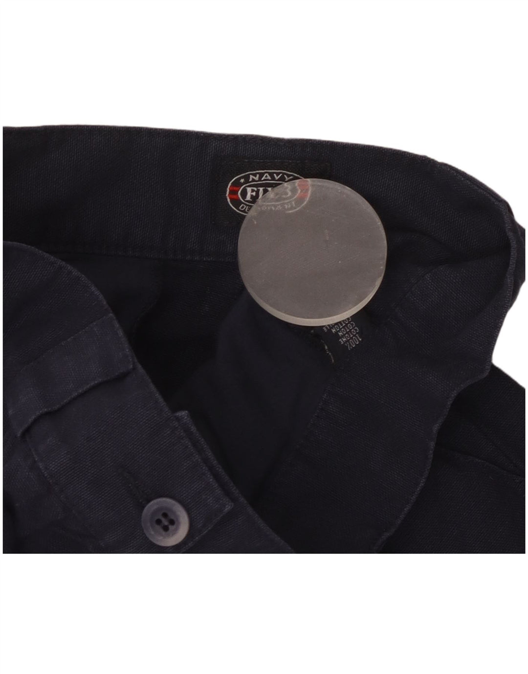 Pantalones cortos tipo cargo con cintura alta para mujer, color azul marino, IT 40 Small W24 Azul marino