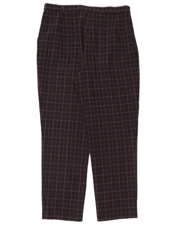 Marks & Spencer Pantalones chinos para mujer UK 14 Large W32 L28 Navy Blue Check