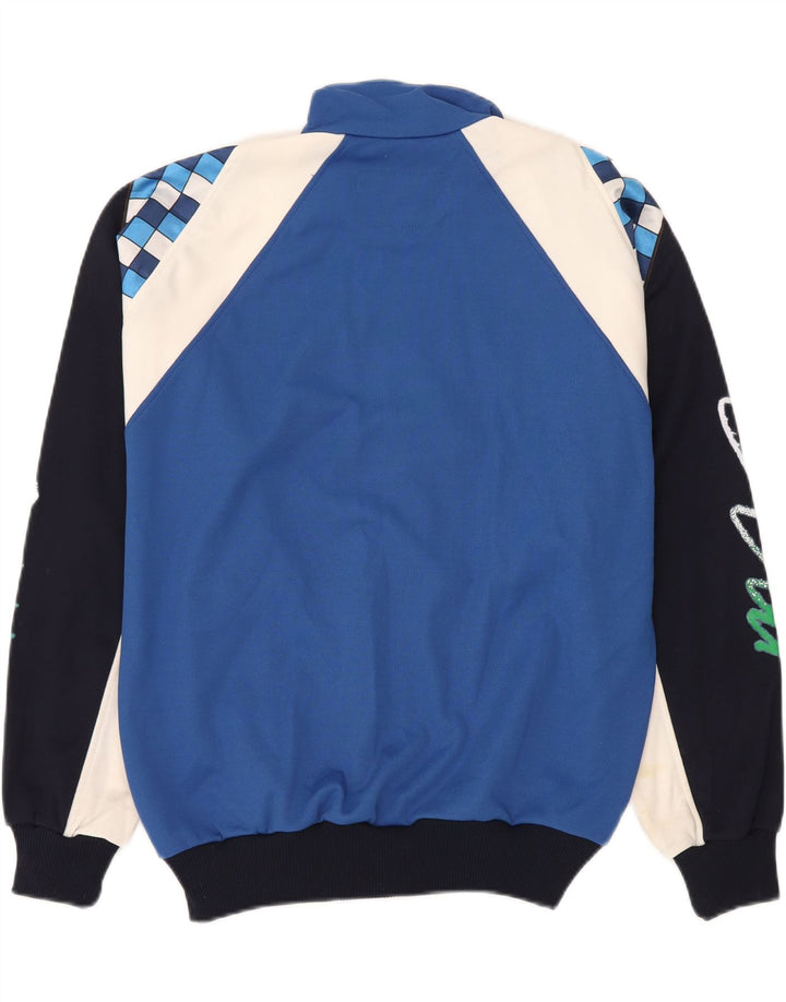 Diadora Hombre Chaqueta De Chándal Con Gráfico Grande Azul Poliéster Color Block