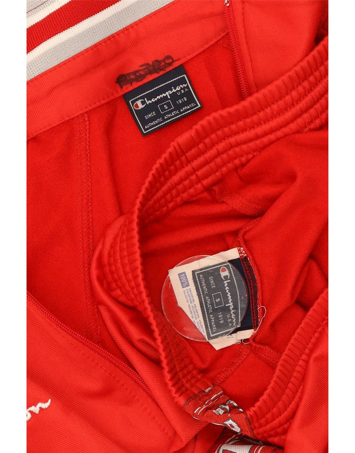 Champion Chándal completo con gráfico para hombre, poliéster color block, pequeño, rojo
