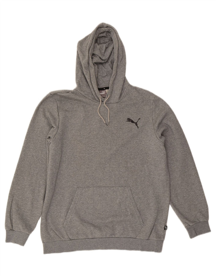 PUMA Jersey con capucha para hombre, tamaño grande, algodón gris