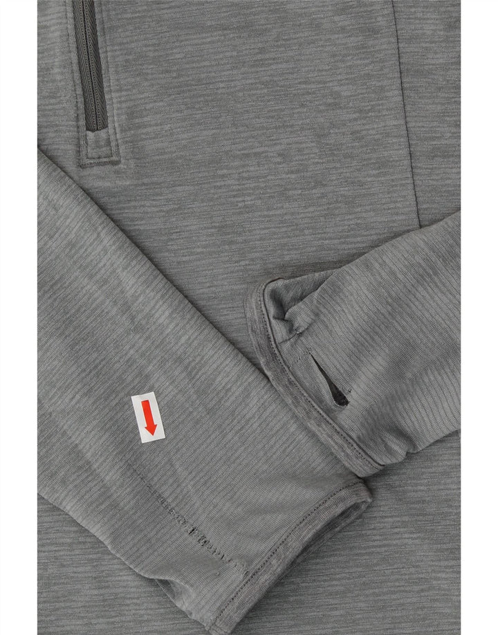 UNDER ARMOUR Womens Heat Gear Pullover Tracksuit Top UK 14 Medium Grey