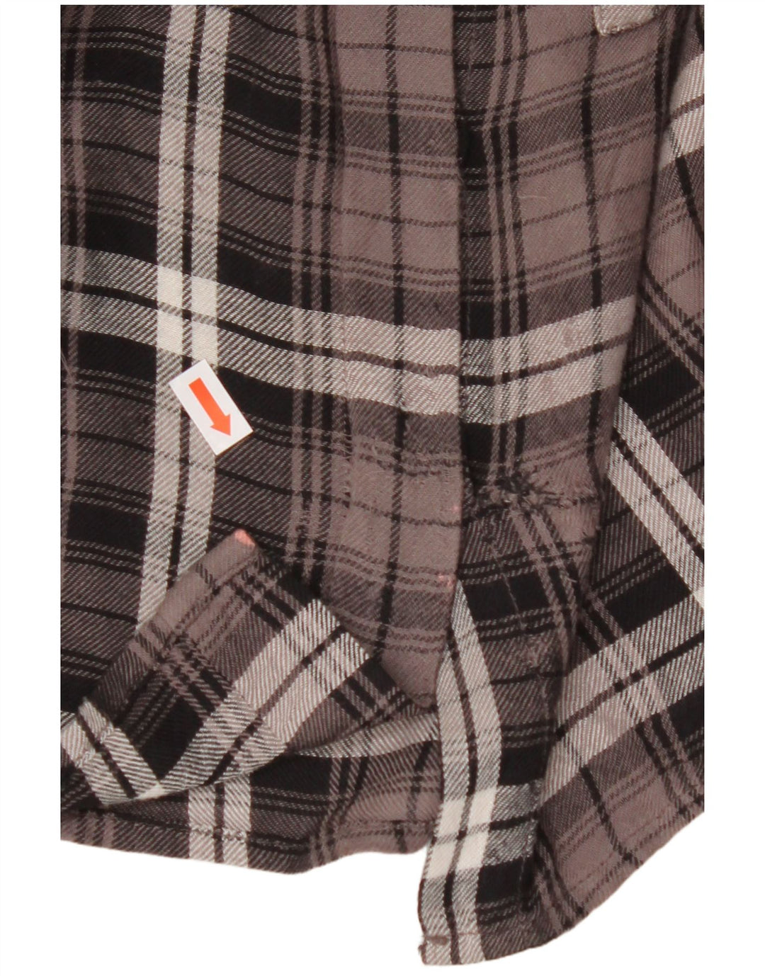 BENETTON Camisa de franela extragrande para mujer UK 10 Small Brown Check Viscosa