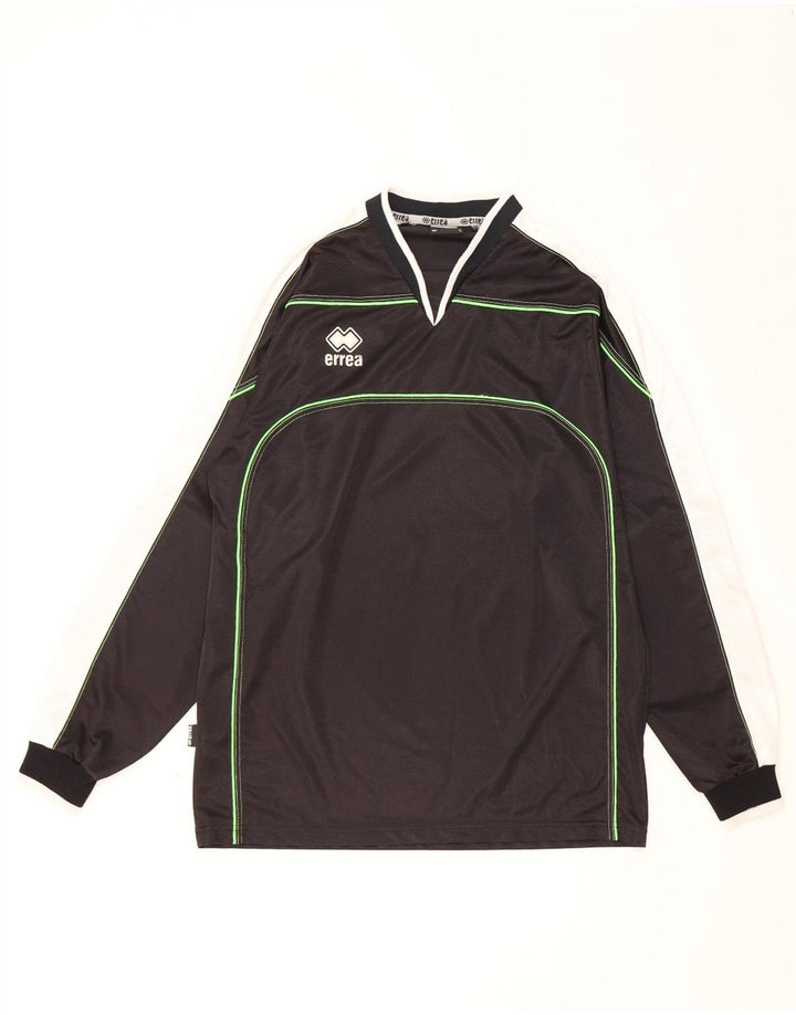Errea Hombre Top Manga Larga Grande Negro Colorblock Poliéster