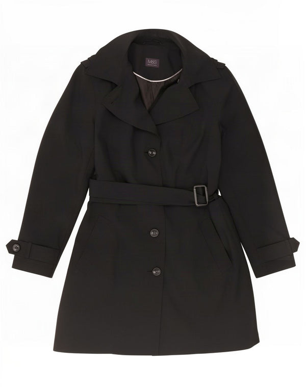 Marks & Spencer Gabardina para mujer UK 40 Mediano Poliéster negro