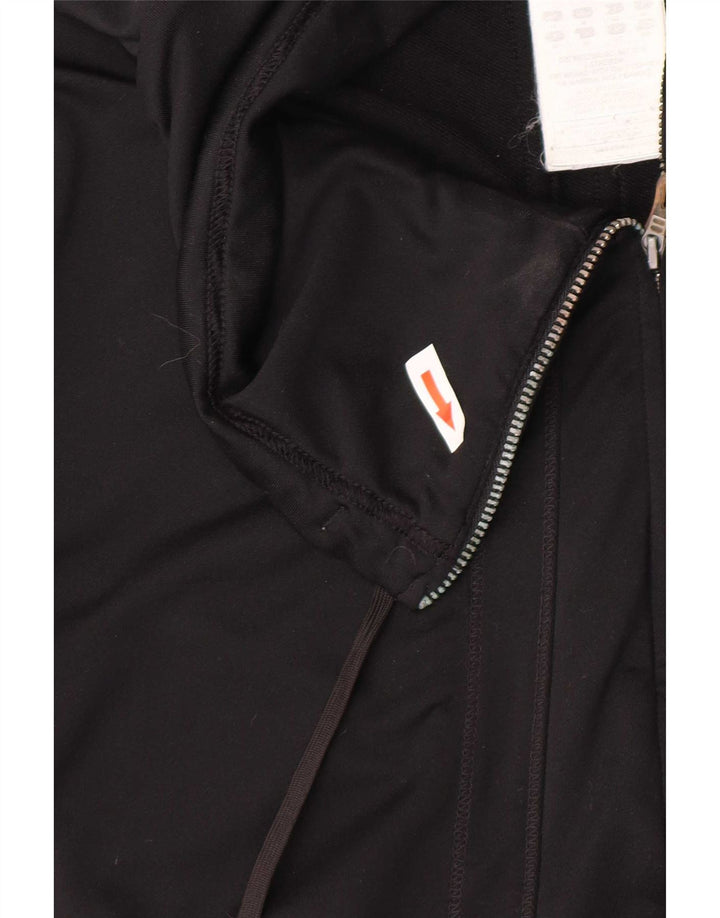 Adidas Mujer Clima 365 Chándal Top Chaqueta UK 14 Mediano Negro Poliéster