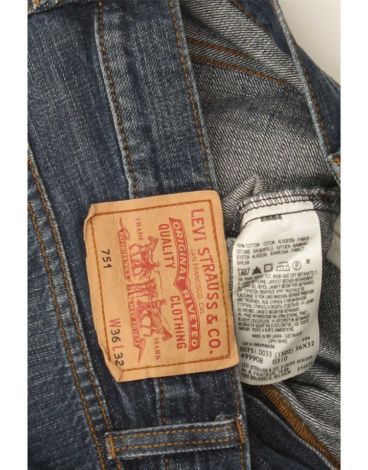 Levi's Vaqueros rectos 751 para hombre W36 L32 Algodón azul
