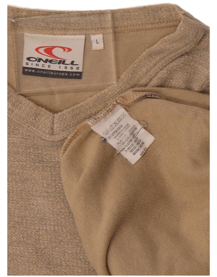 O'Neill Hombre Top Manga Larga Grande Algodón Beige