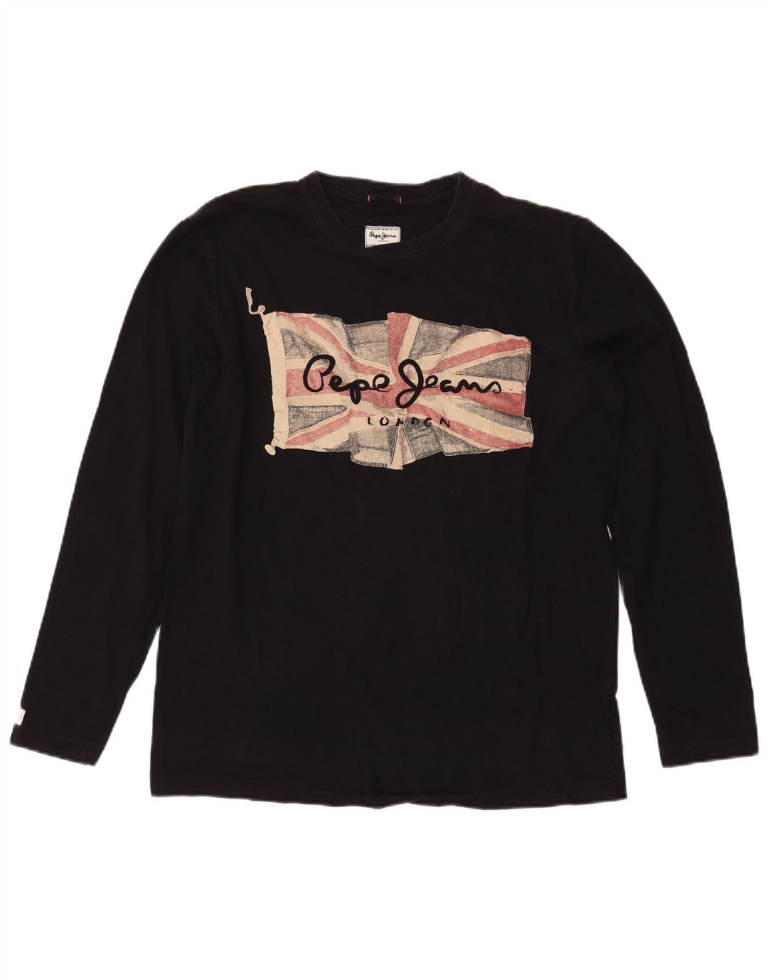 PEPE Jeans Mens Graphic Regular Fit Sudadera Jumper Grande Negro