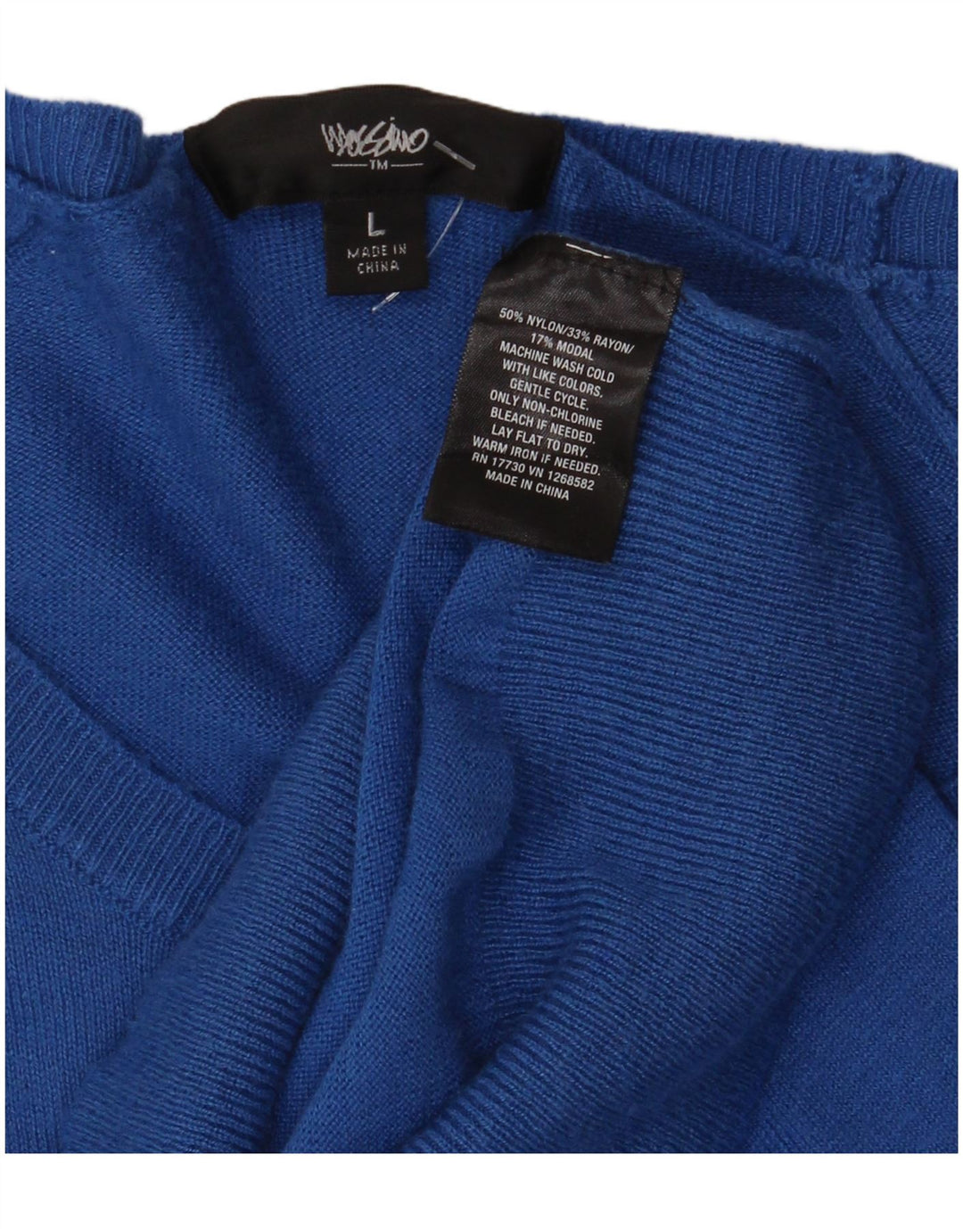 MOSSIMO Suéter tipo jersey para mujer con cuello barco UK 44 Large Nylon azul