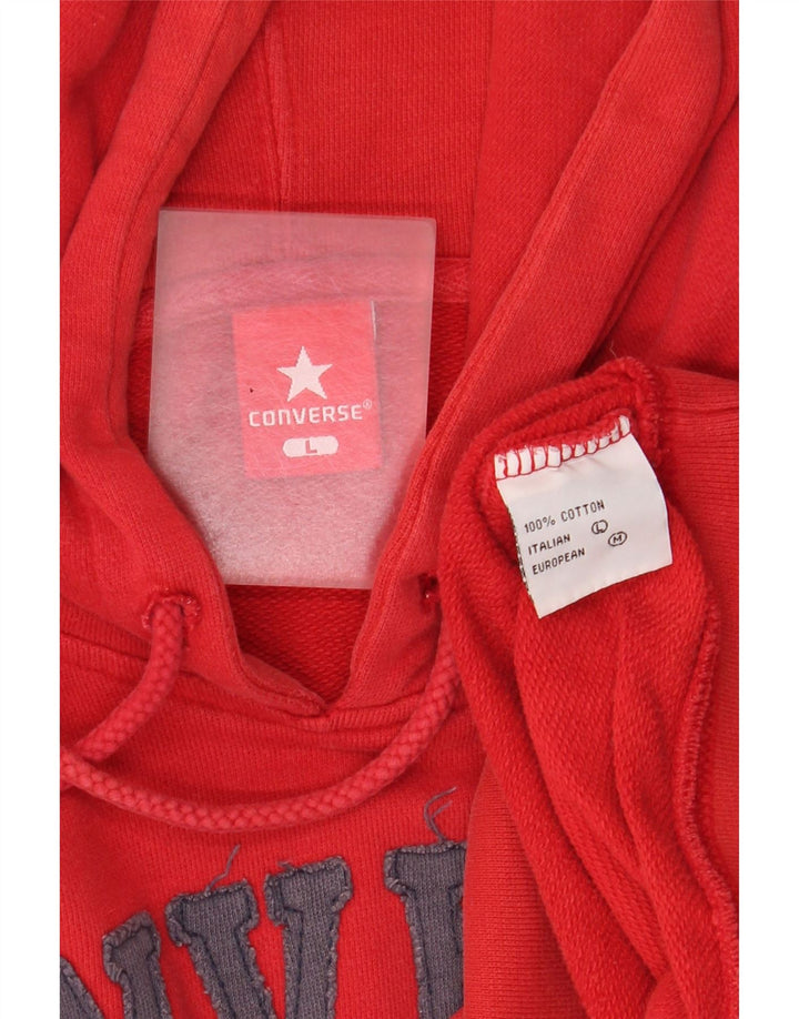 Converse Hombre Graphic Sudadera con capucha Jumper Large Rojo Algodón