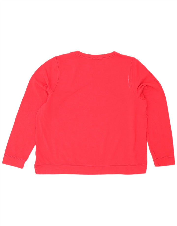 Oasis Mujer Sudadera Gráfica Jumper UK 46 Large Viscosa Roja