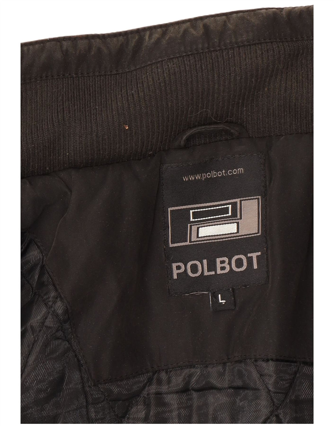 Polbot Chaqueta Bomber para Hombre UK 40 Grande Poliéster Negro