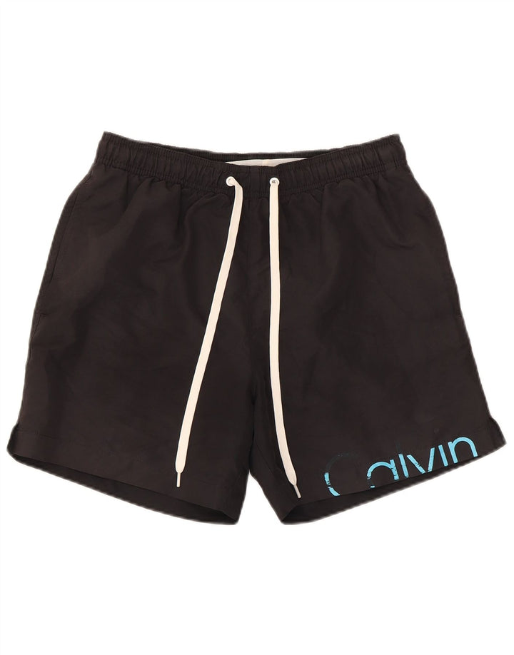 Calvin Klein Bañador con gráfico para Hombre, Talla pequeña, Negro