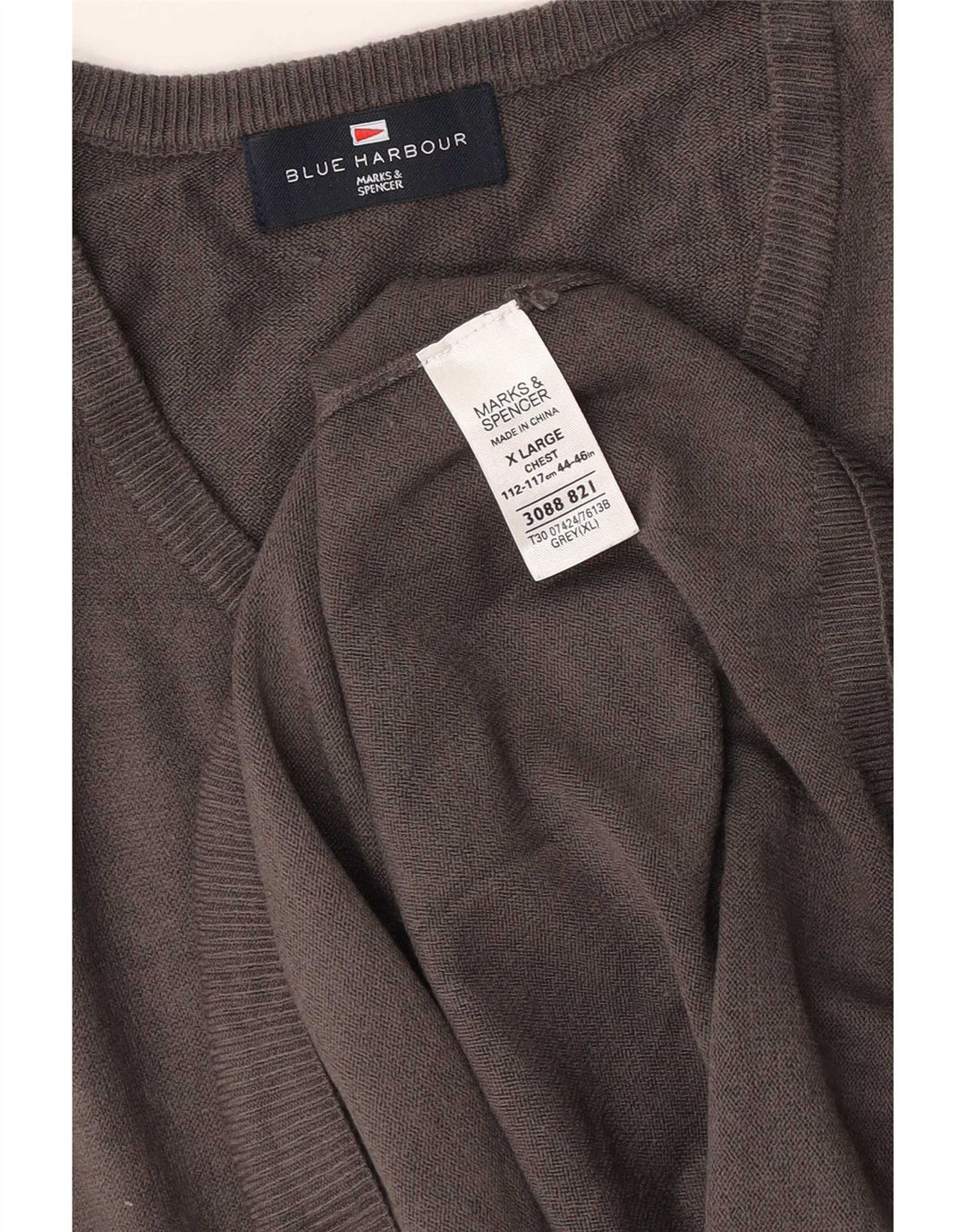 Marks & Spencer - Camiseta sin mangas para hombre, color azul, XL, acrílico gris