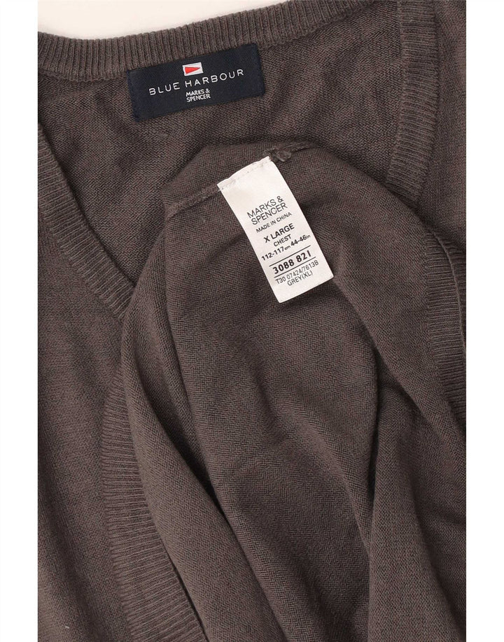 Marks & Spencer - Camiseta sin mangas para hombre, color azul, XL, acrílico gris