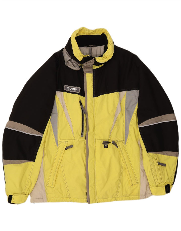 COLMAR Chaqueta de esquí para hombre IT 52 Large Yellow Colourblock Poliamida