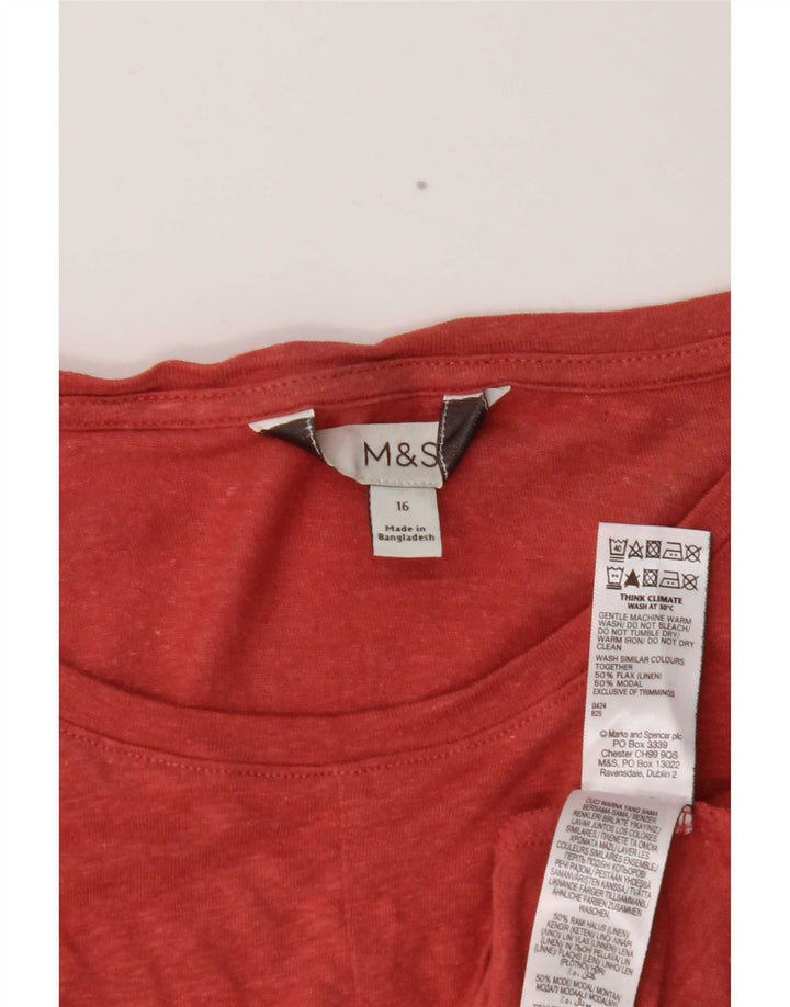 Marks & Spencer - Camiseta sin mangas para mujer, talla 40, talla grande, color granate