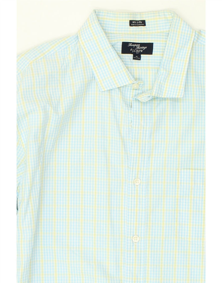 J. CREW Mens Shirt Size 17 1/ 2 XL Blue Check Cotton | Vintage J. Crew | Thrift | Second-Hand J. Crew | Used Clothing | Messina Hembry 