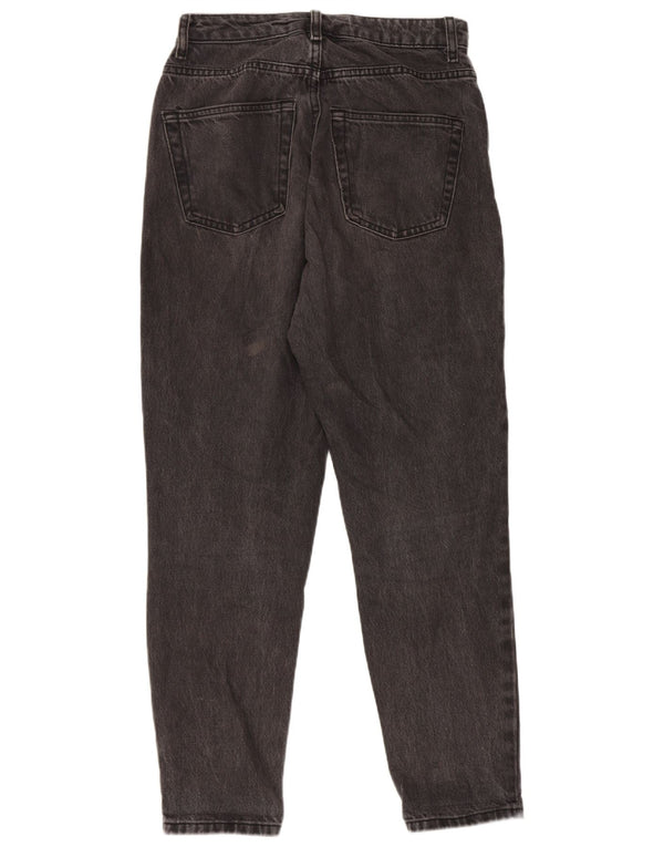 Topshop Jeans Mom de cintura alta para mujer UK 8 Small W26 L26 Algodón gris