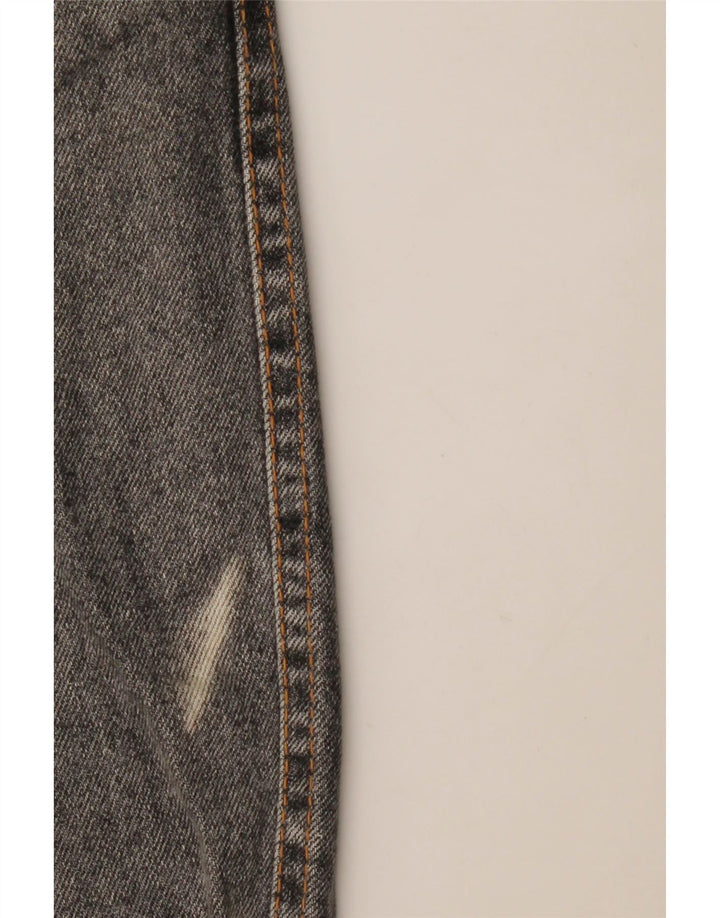 Vintage mujer cintura alta jeans cónicos IT 46 Grande W28 L29 Algodón Gris