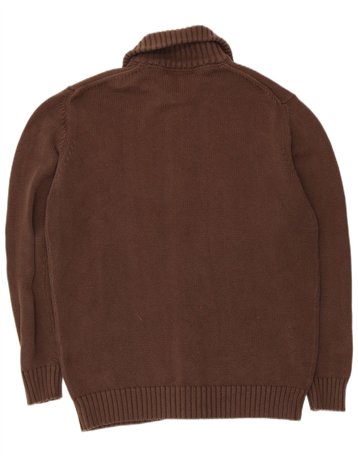 Zara Hombre Jersey Cárdigan XL Marrón Algodón