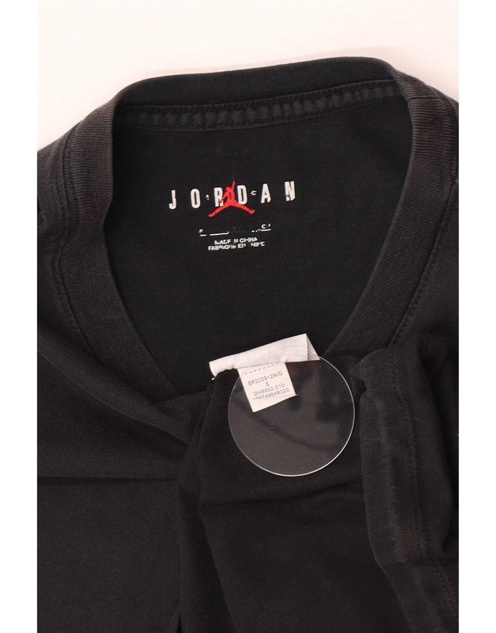 Jordan - Camiseta gráfica para hombre, talla pequeña, algodón negro