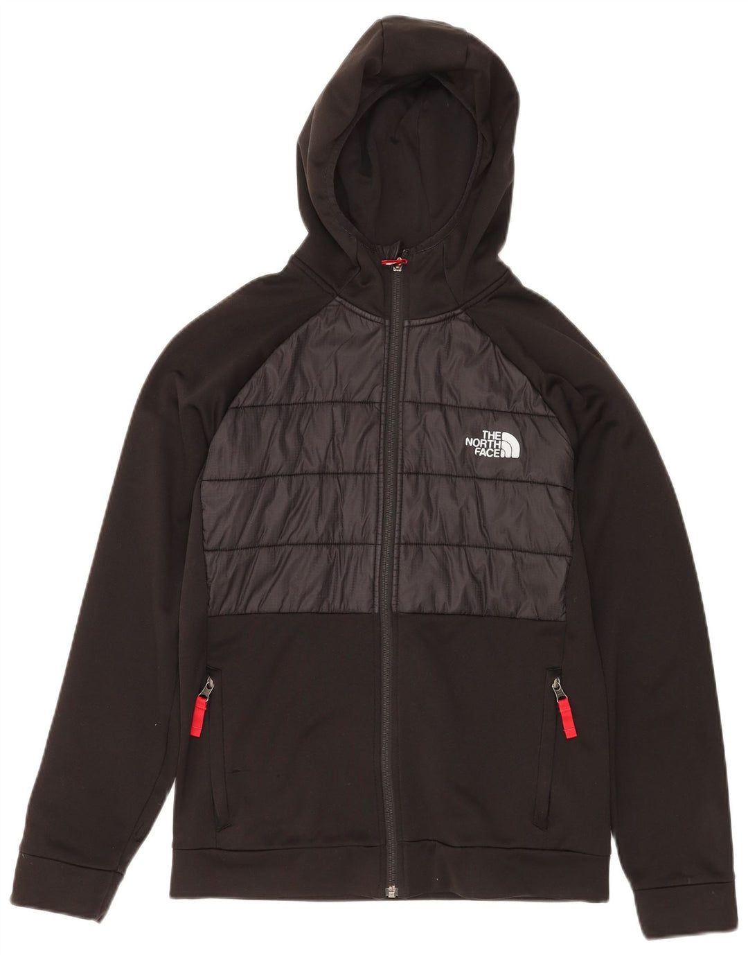 THE NORTH FACE Suéter con capucha y cremallera para niños 14-15 años XL Bloque de color negro