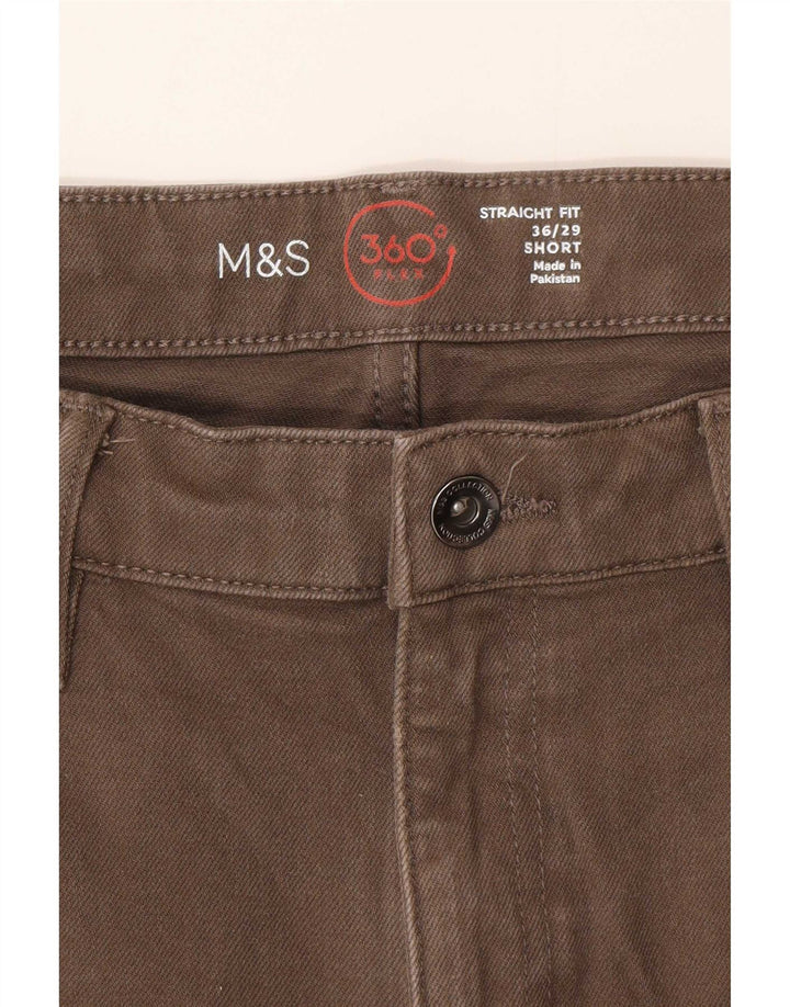 Marks & Spencer Vaqueros rectos para hombre W36 L29 Algodón marrón