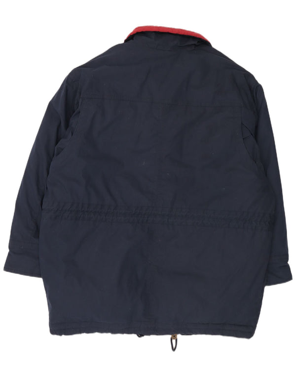 Conte Massimo Chaqueta acolchada para hombre IT 56 3XL Algodón azul marino con bloques de color