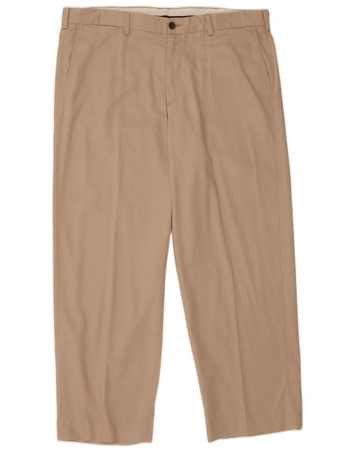EDDIE BAUER Pantalón chino recto para hombre W38 L30 Algodón beige
