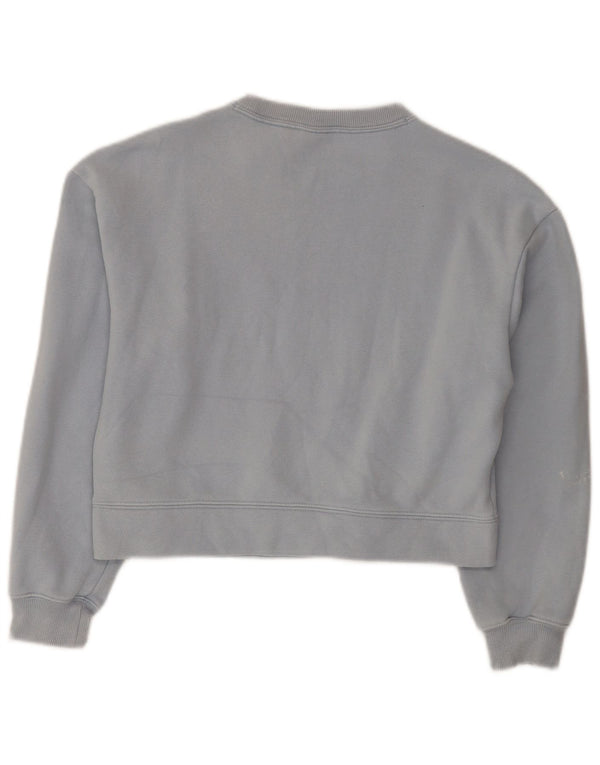 Puma Mujer Crop Loose Fit Sudadera Jumper UK 6 XS Algodón Azul