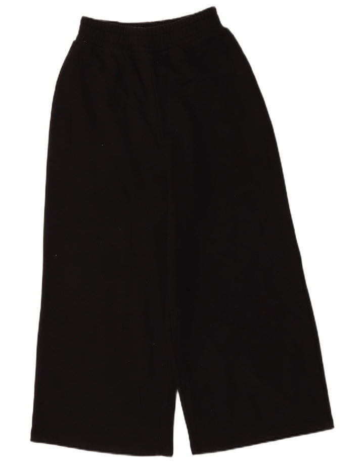 Zara Mujer Capri Chándal Pantalones UK 8 Small Negro