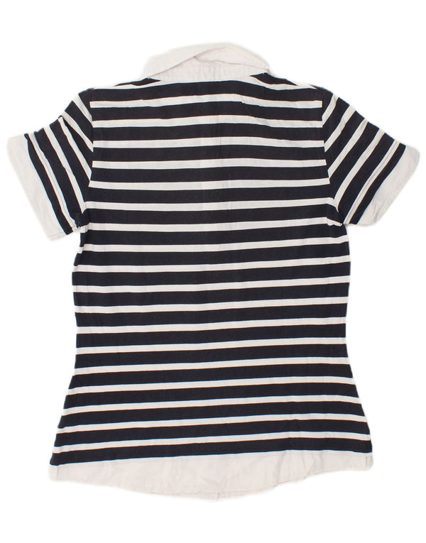 GANT Polo para mujer UK 40 Large Algodón a rayas azul marino