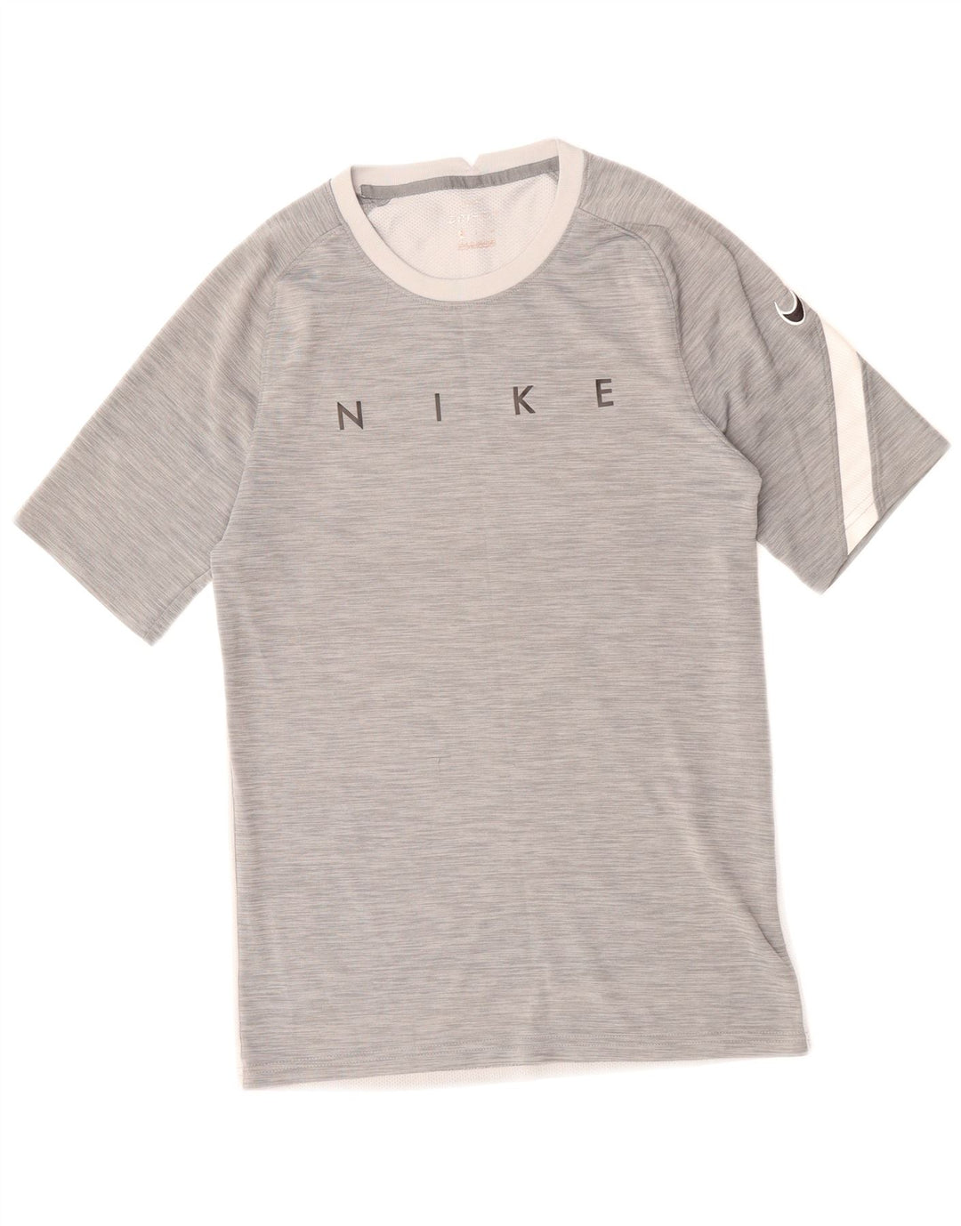 NIKE Camiseta Dri Fit Graphic para Hombre Top Pequeño Gris Colorblock Poliéster