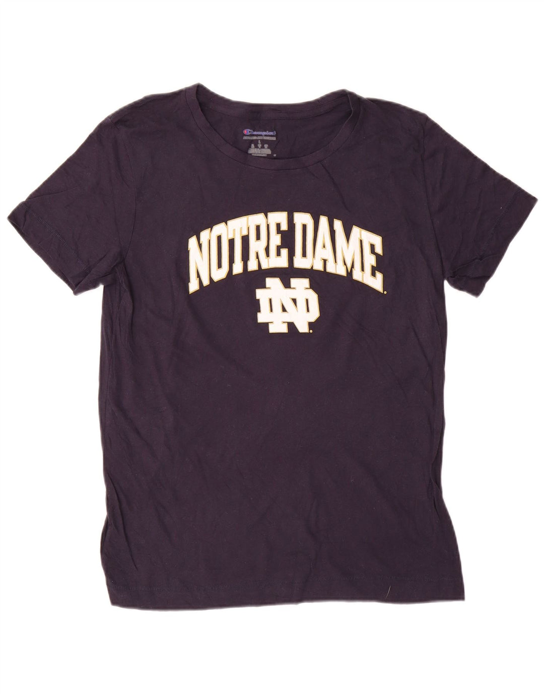Champion Notre Dame Graphic Camiseta para Mujer UK 40 Grande Azul Marino Algodón