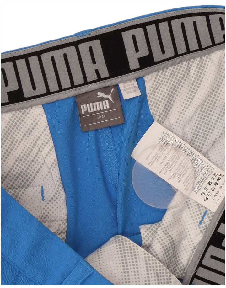 Pantalones cortos chinos Puma para hombre W36 poliéster azul grande