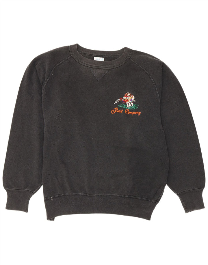 Best Company - Sudadera para hombre, talla grande, color negro, algodón