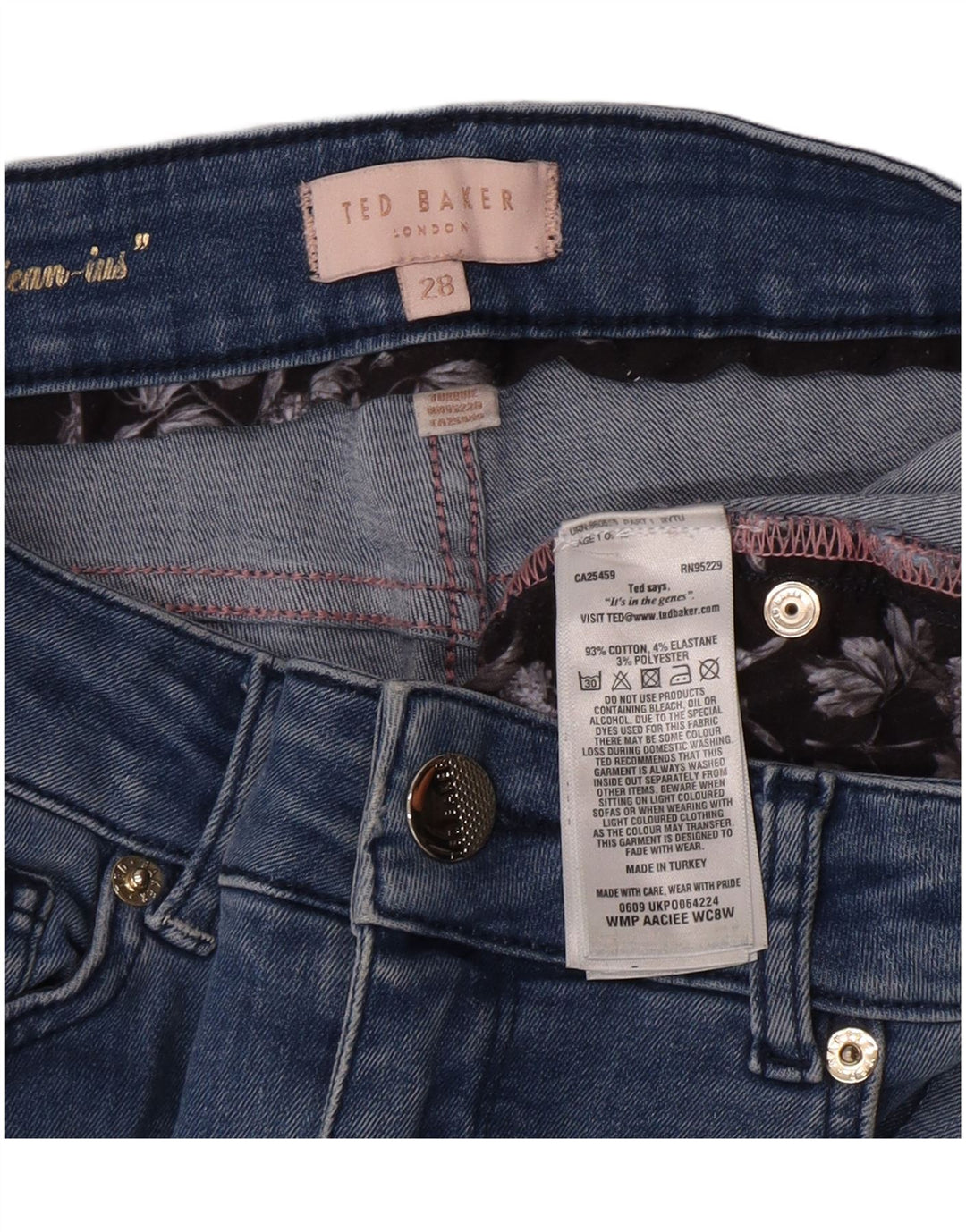 Vaqueros ajustados para mujer de Ted Baker W28 L27 Algodón azul