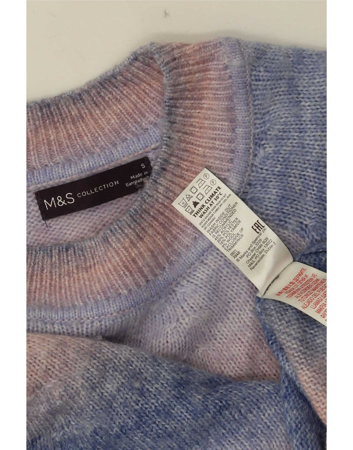Marks & Spencer Jersey De Cuello Redondo Para Hombre Pequeño Azul Acrílico Tie Dye